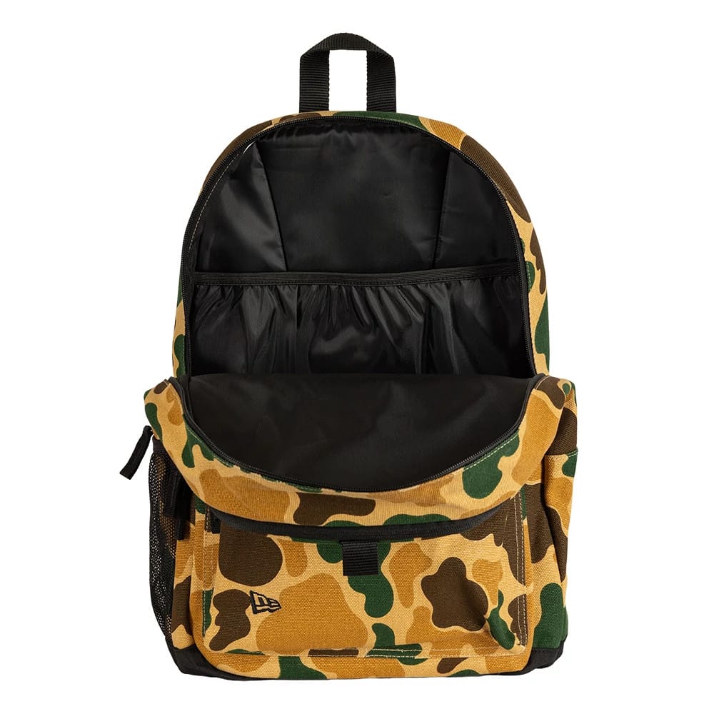 Pictured is this New Era Camo Delaware Backpack in light beige. 4