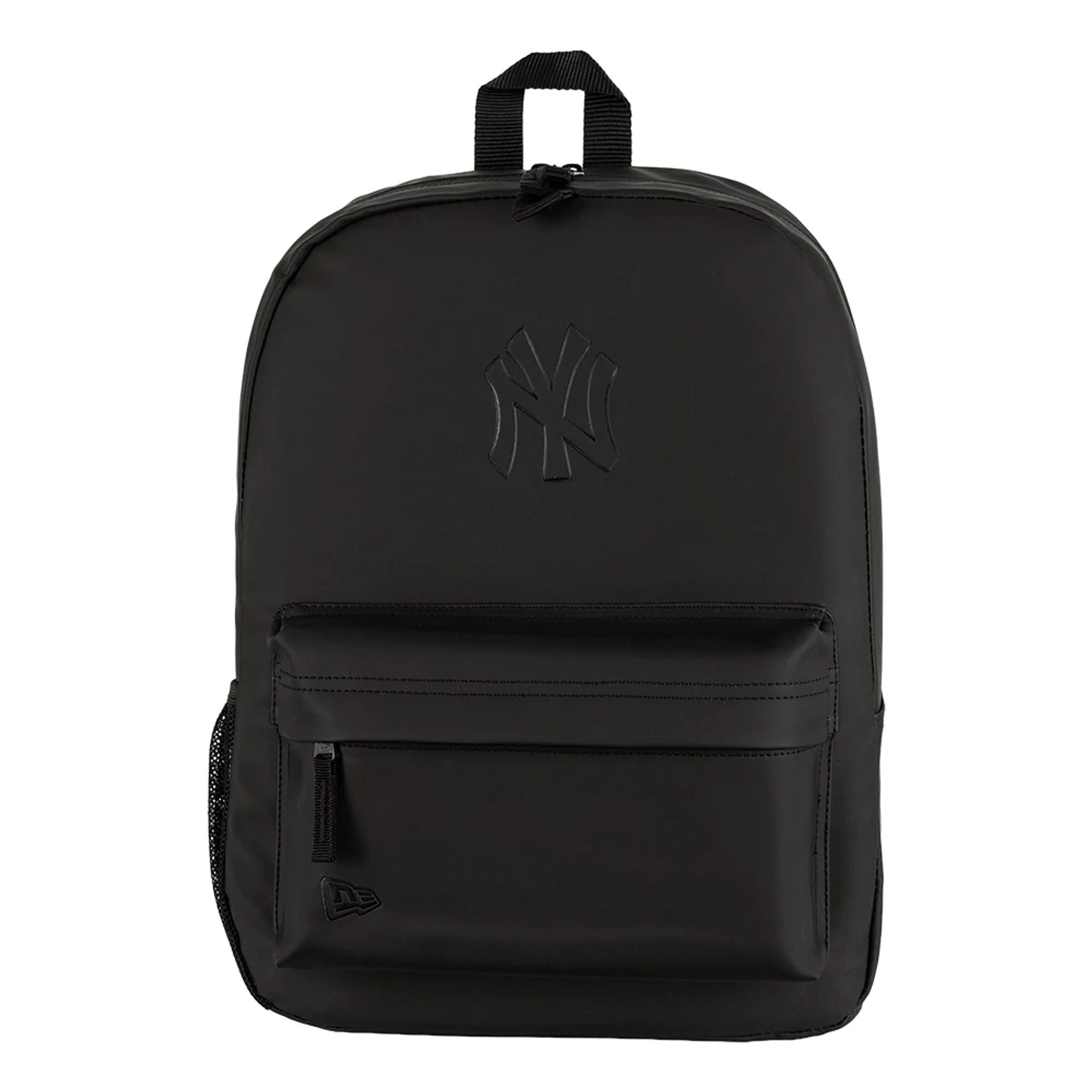 Pictured is this MLB Matte PU New York Yankees Stadium Backpack in black. 2