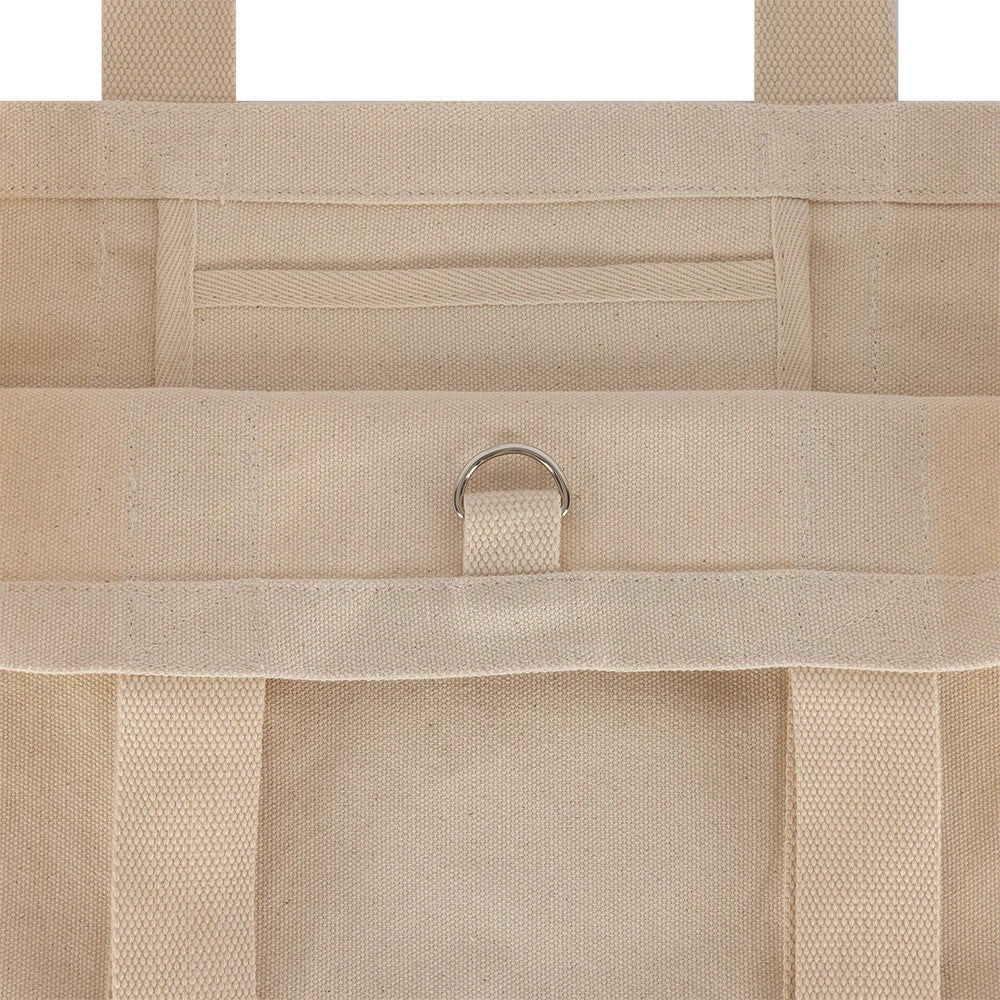 Pictured is this MLB New York Yankees Script Tote Bag in light beige. 4
