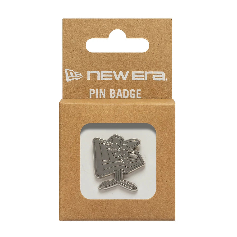 Pictured is this New Era Flag Character Pin Badge in silver. 3
