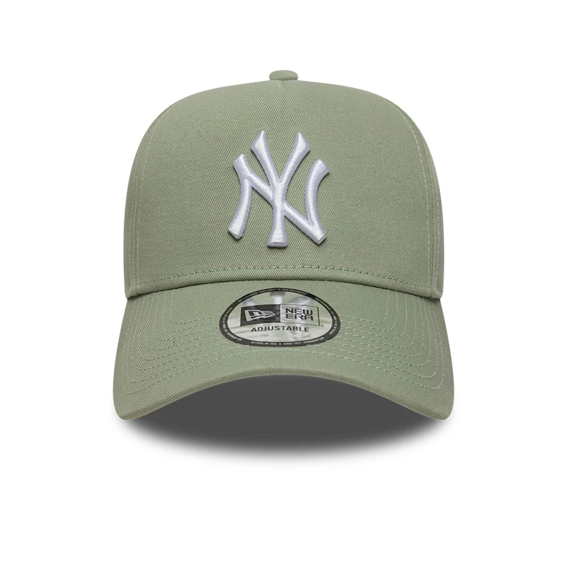 Pictured is this MLB League Essential New York Yankees 9FORTY E-Frame cap in pastel green. 2
