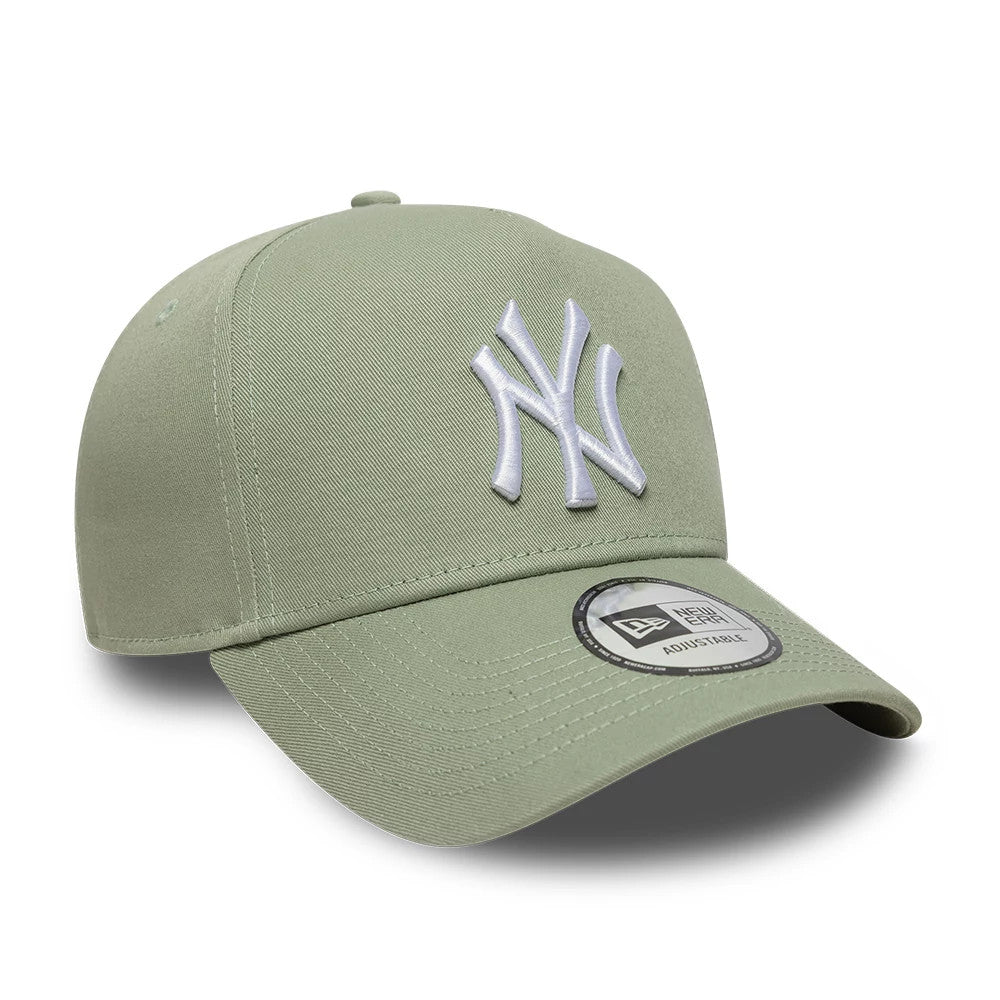 Pictured is this MLB League Essential New York Yankees 9FORTY E-Frame cap in pastel green. 3