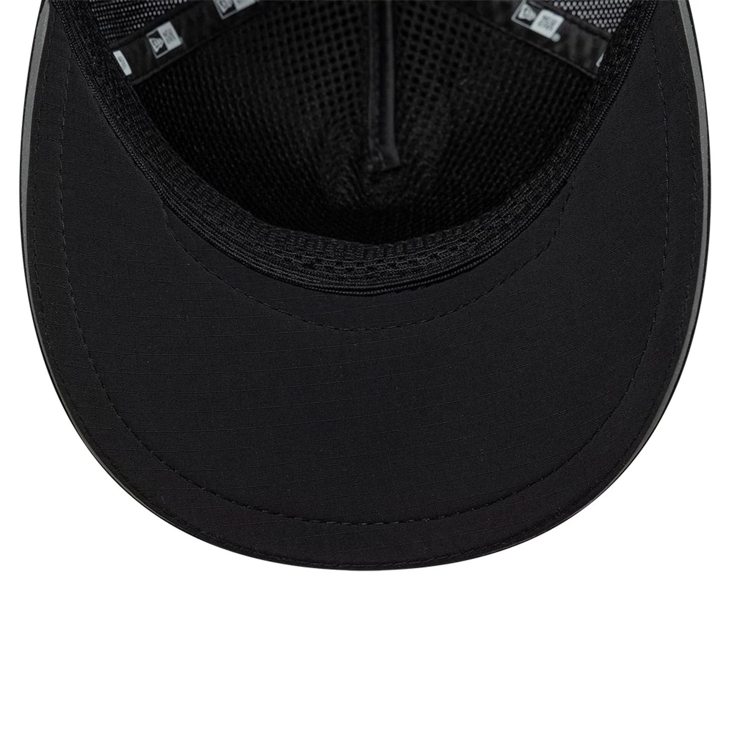 Pictured is this New Era Performance 9FORTY M-Crown A-Frame Trucker cap in black. 5