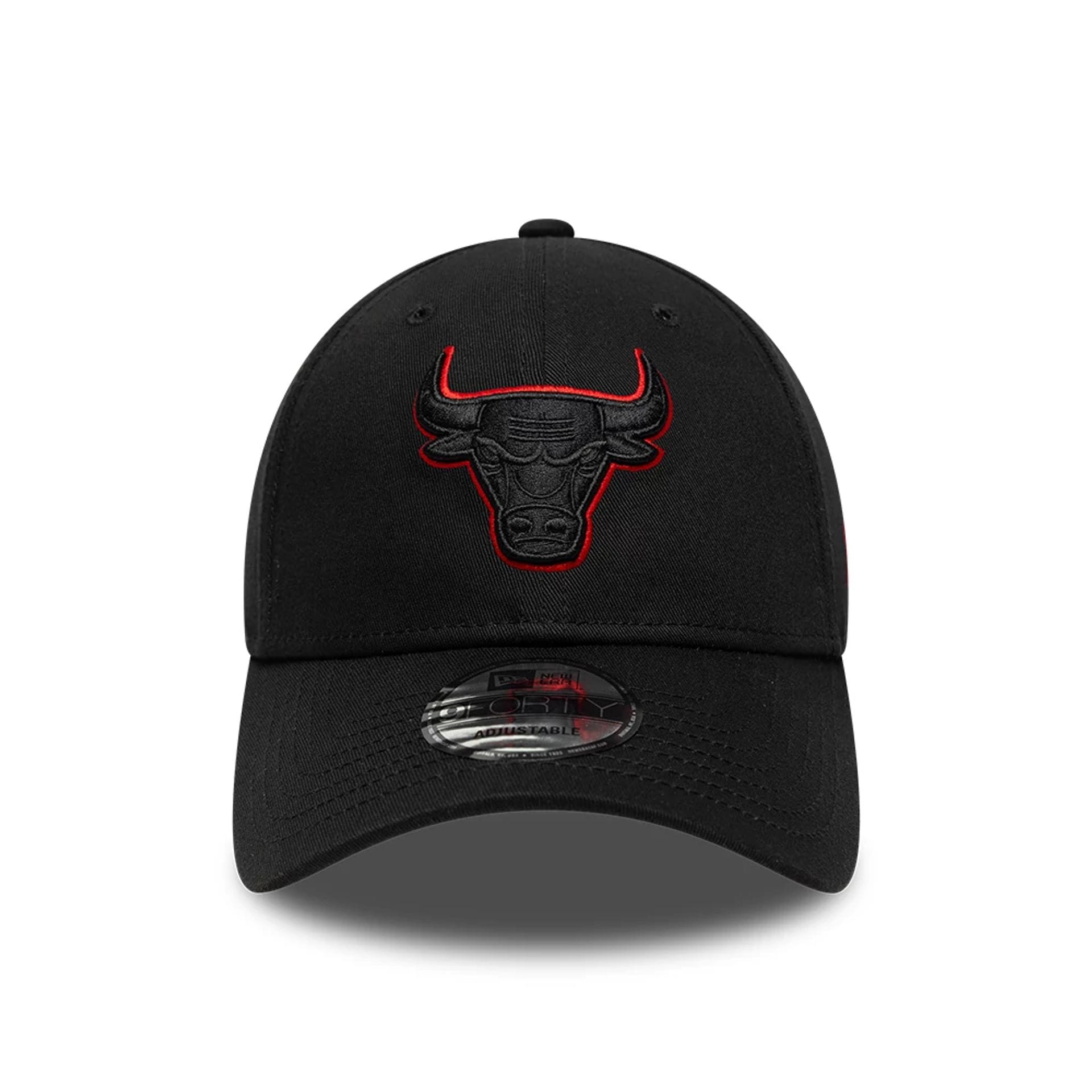 Pictured is this NBA Team Outline Chicago Bulls 9FORTY cap in black. 2