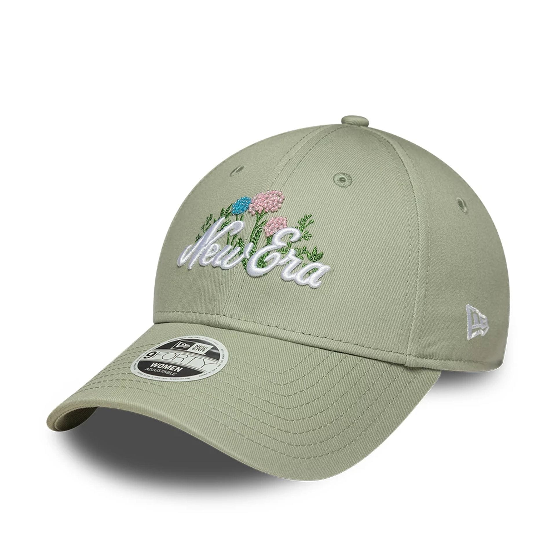 Pictured is this Womens New Era Beaded 9FORTY cap in pastel green. 1