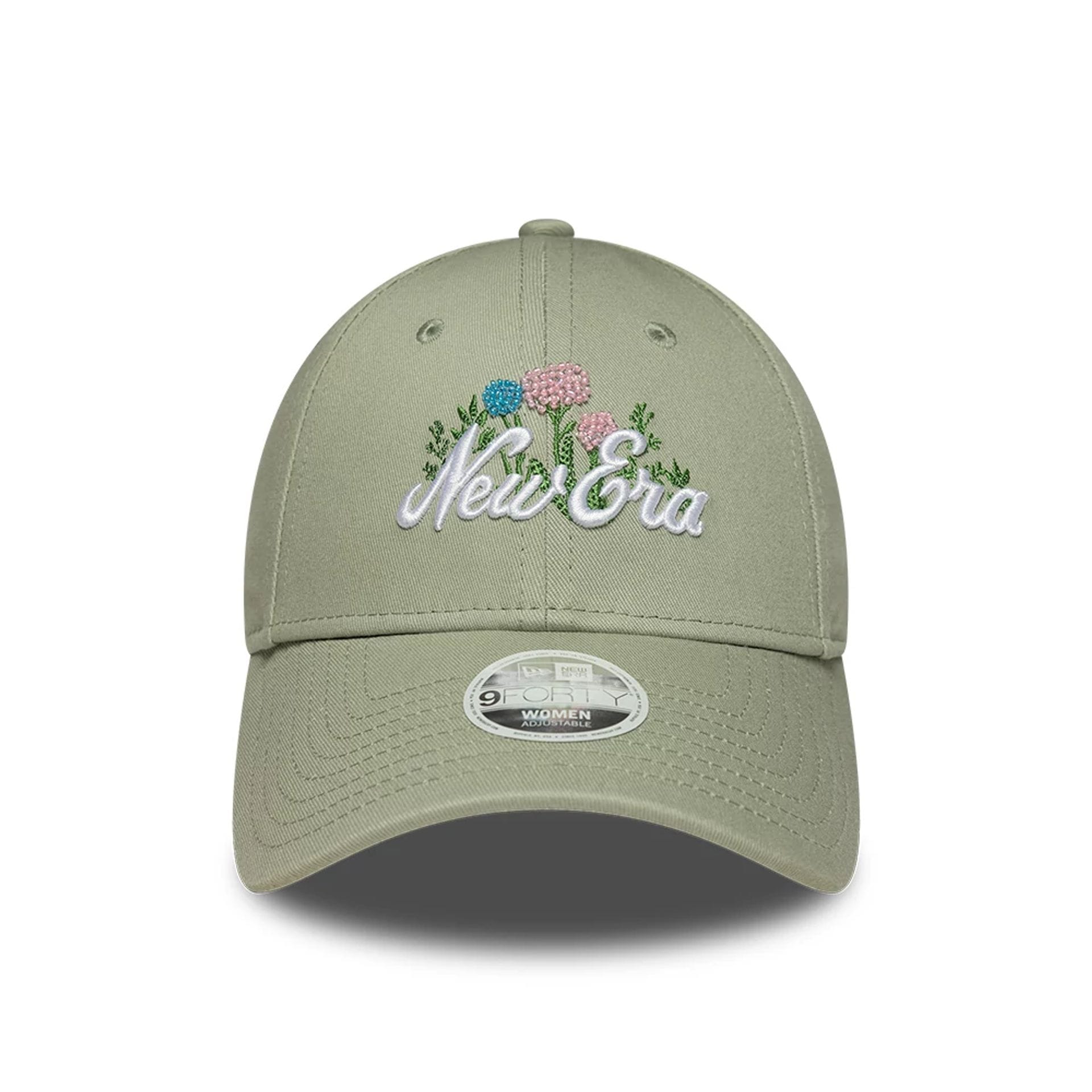 Pictured is this Womens New Era Beaded 9FORTY cap in pastel green. 2