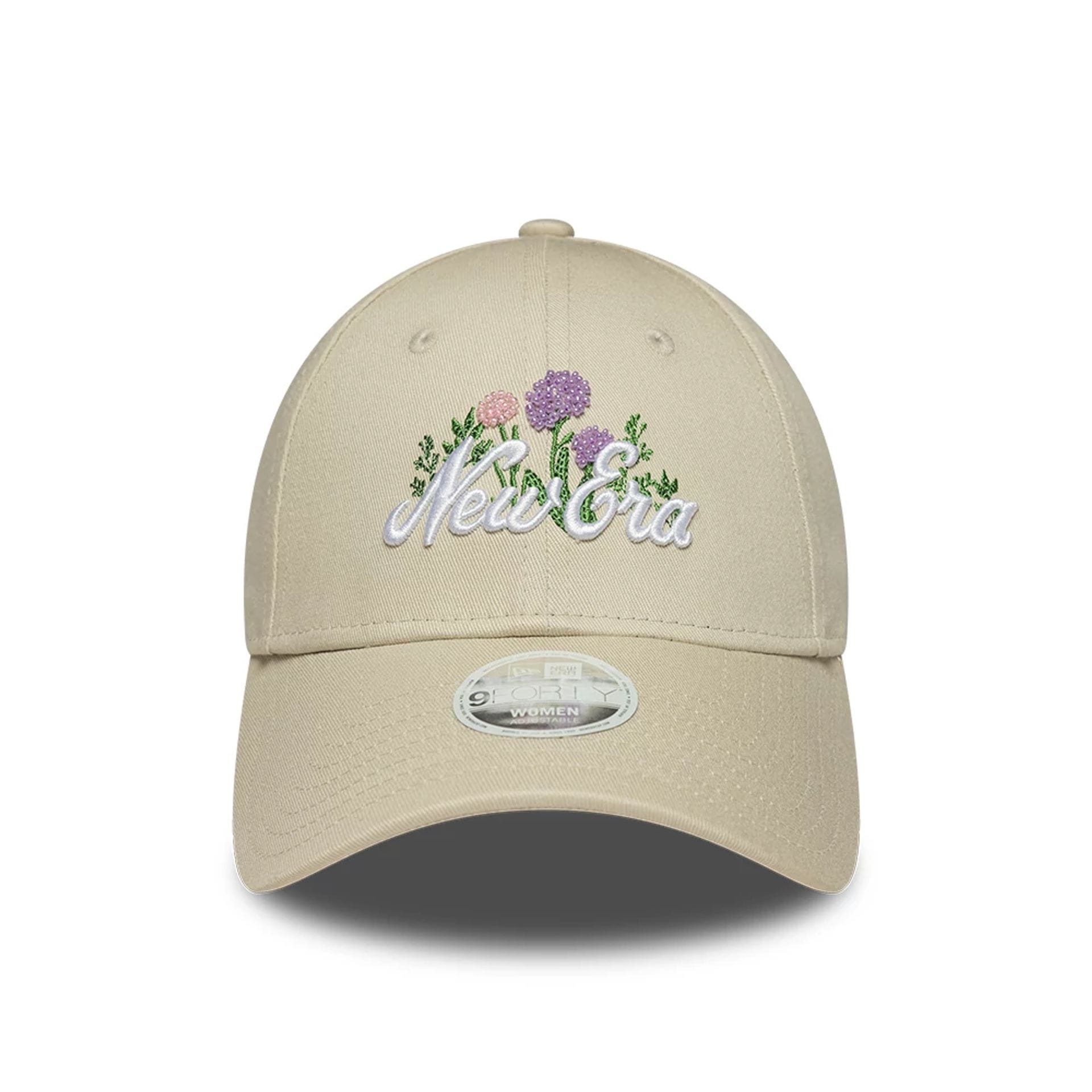 Pictured is this Womens New Era Beaded 9FORTY cap in light beige. 2