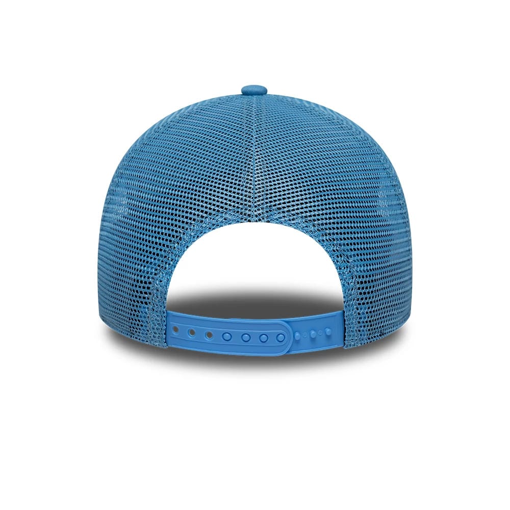 Pictured is this MLB League Essential Youth New York Yankees 9FORTY A-Frame Trucker cap in pastel blue. 4