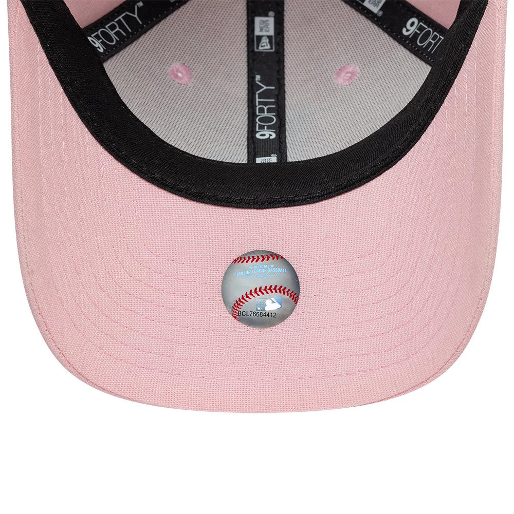 Pictured is this Youth MLB Linen LA Dodgers 9FORTY M-Crown cap in pastel pink. 5