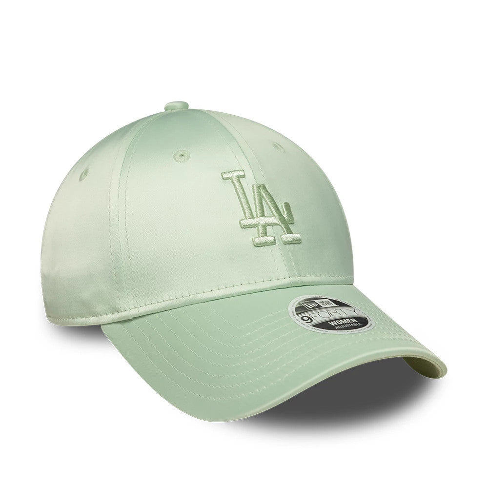 Pictured is this Womens MLB Satin Bow Back LA Dodgers 9FORTY cap in pastel green. 4