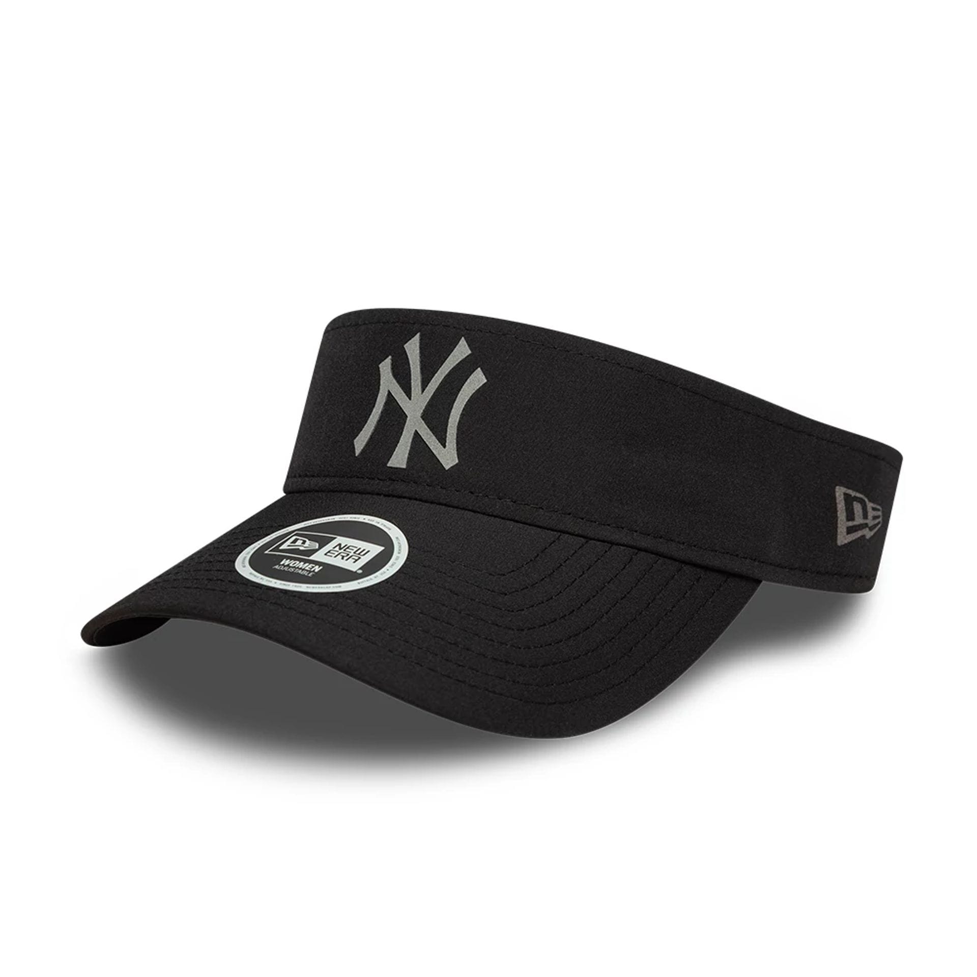 Pictured is this Womens MLB Sport New York Yankees Visor cap in black. 1