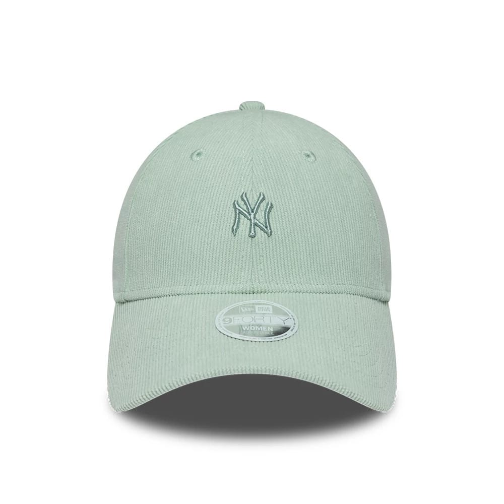 Pictured is this Womens MLB Cord New York Yankees 9FORTY cap in pastel green. 2
