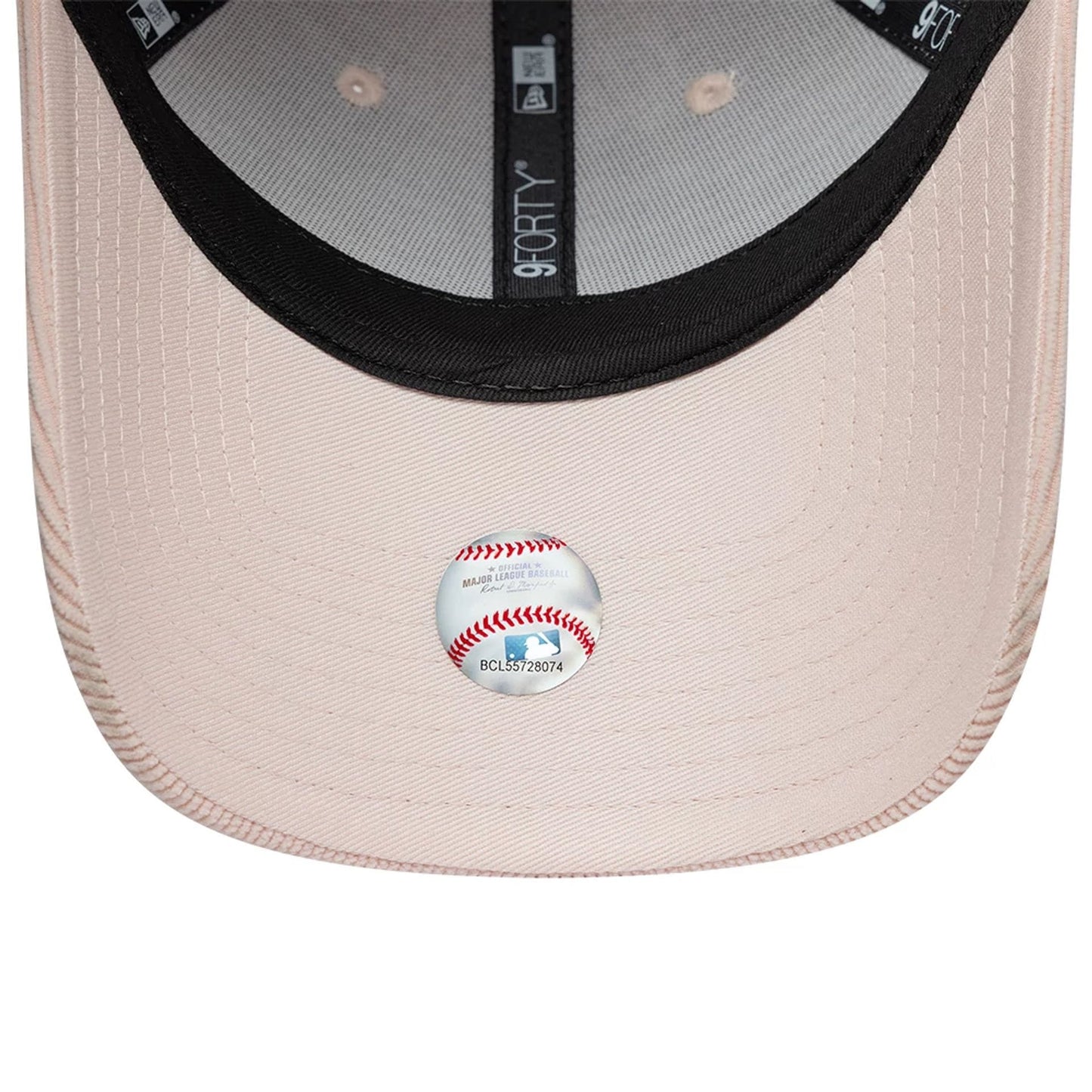 Pictured is this Womens MLB Cord LA Dodgers 9FORTY cap in pastel pink. 5