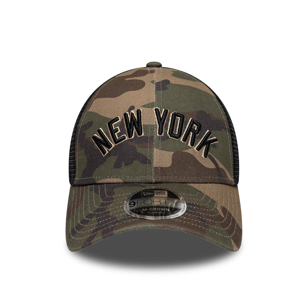 Pictured is this MLB Wordmark New York Yankees 9FORTY M-Crown cap in Woodland Camo. 2