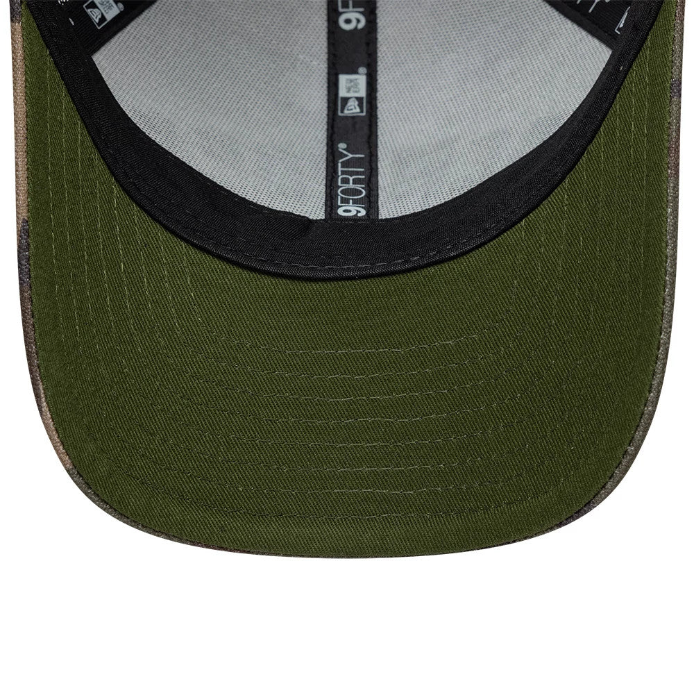Pictured is this MLB Wordmark New York Yankees 9FORTY M-Crown cap in Woodland Camo. 5