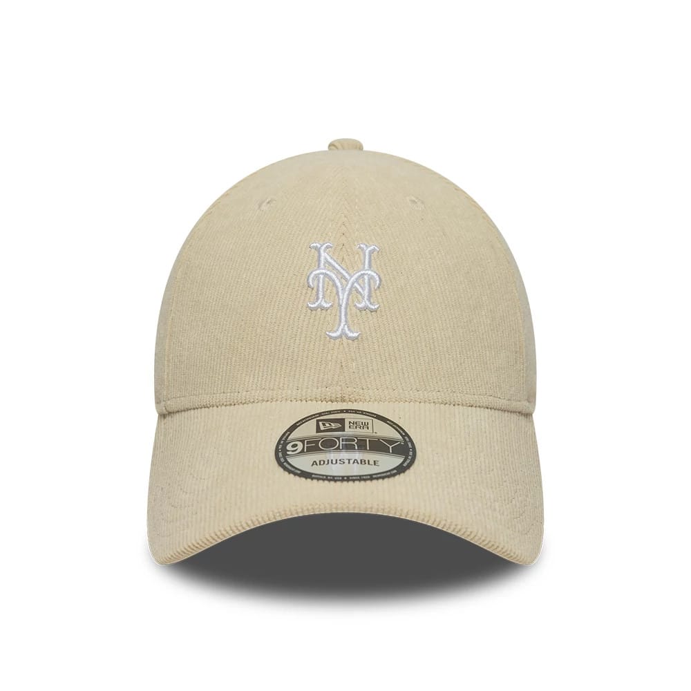 Pictured is this MLB Soft Cord New York Mets 9FORTY cap in Cream. 2