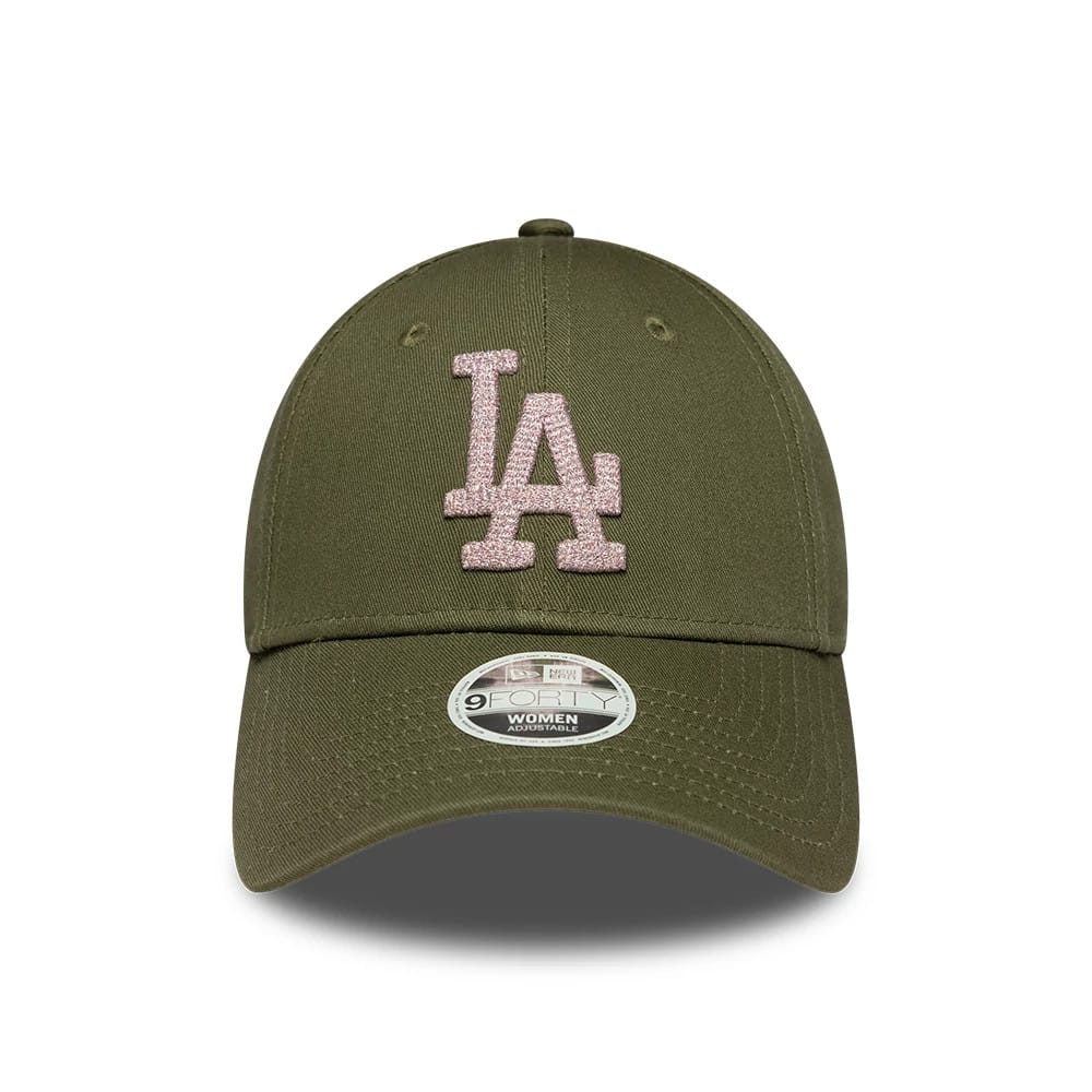 Pictured is this Womens MLB Metallic LA Dodgers 9FORTY cap in Dark Green. 2