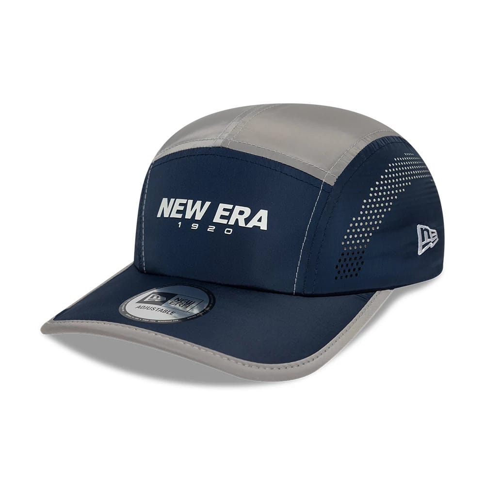 Pictured is this New Era Colour Block Runner cap in navy. 1
