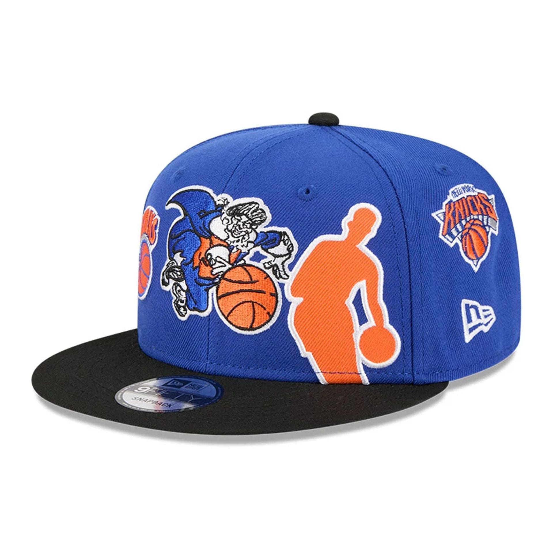 Pictured is this NBA Hardwood Classic All Star Game New York Knicks 9FIFTY Snapback cap in blue. 1