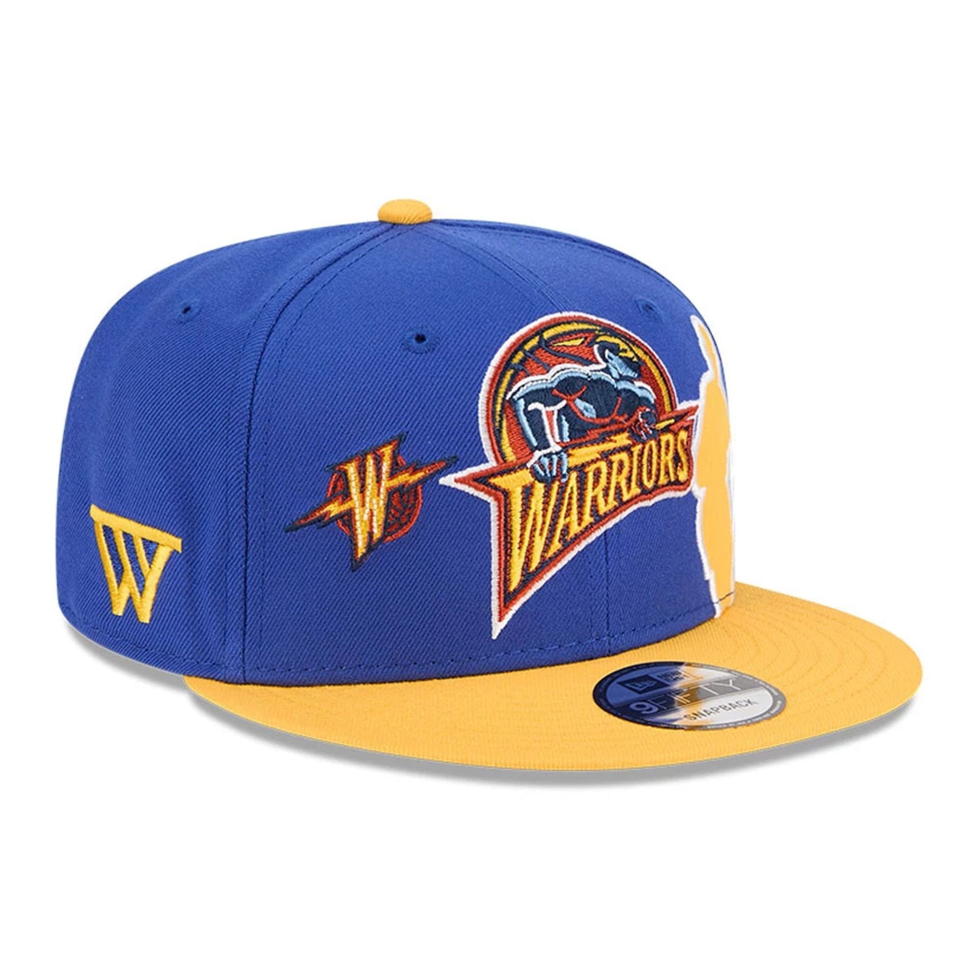 Pictured is this NBA Hardwood Classic All Star Game Golden State Warriors 9FIFTY Snapback cap in blue. 1