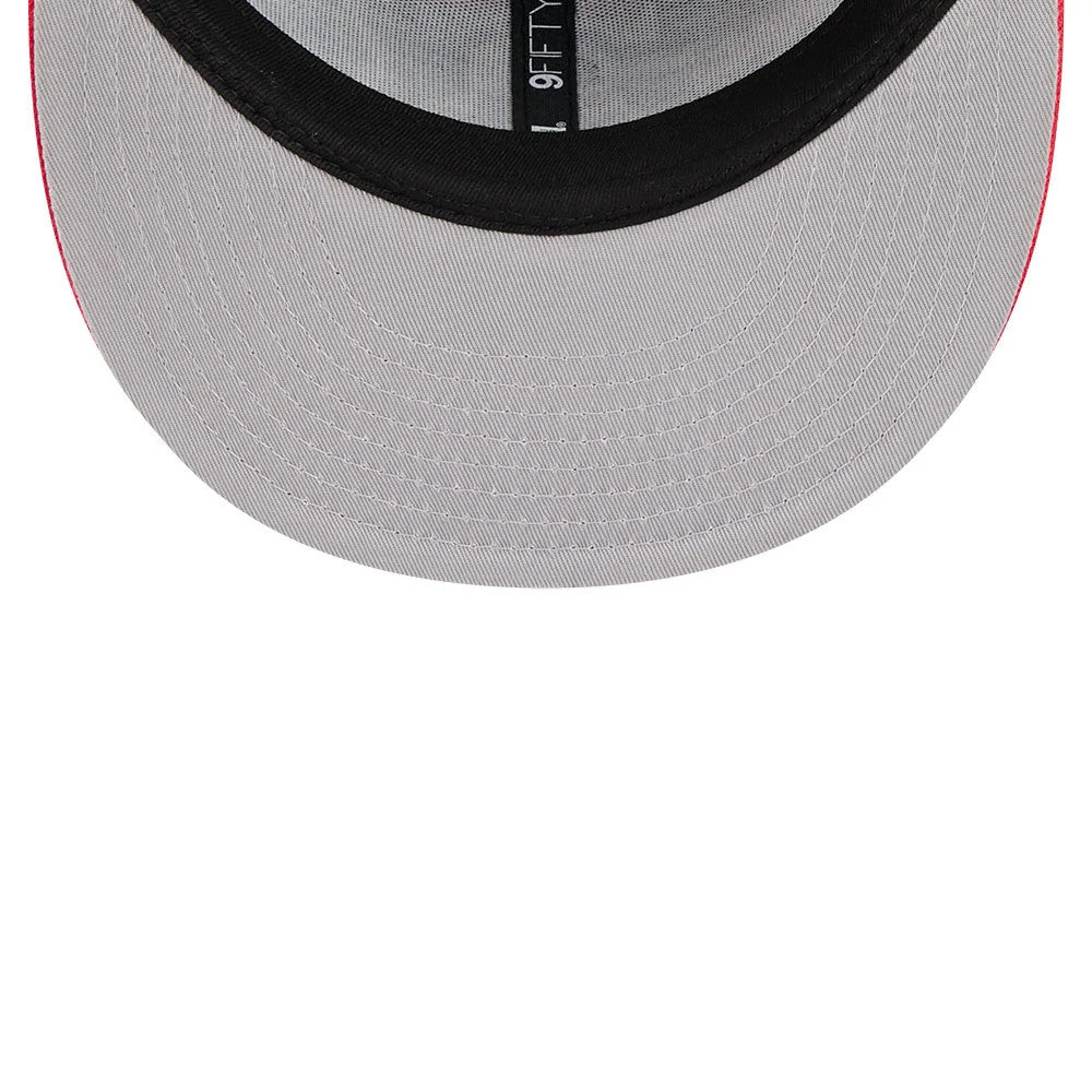 Pictured is this NBA Hardwood Classic All Star Game Philadelphia 76ers 9FIFTY Snapback cap in blue. 2