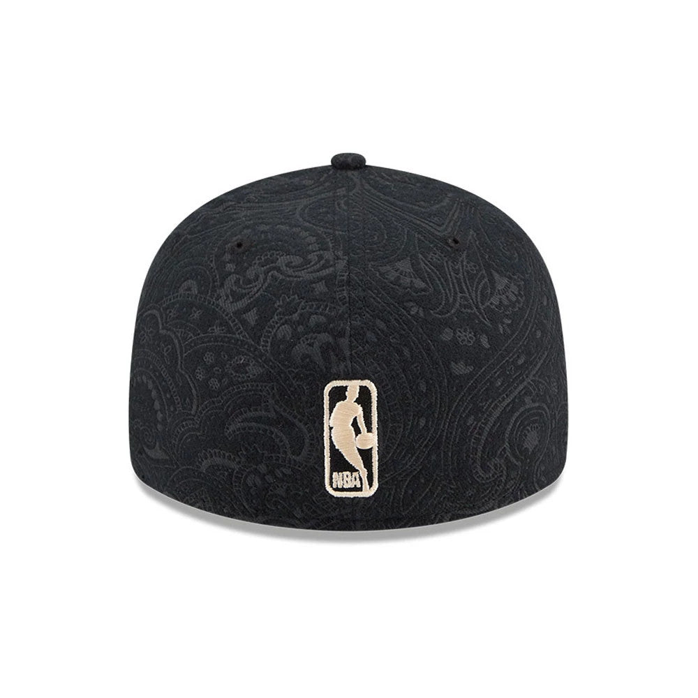Pictured is this NBA Brushed Cotton Golden State Warriors 59FIFTY Fitted cap in black. 7