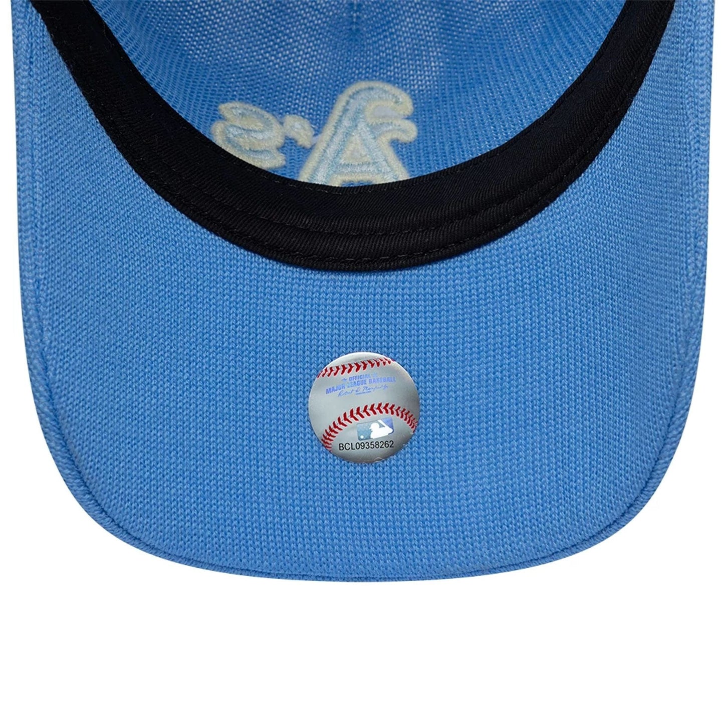 Pictured is this MLB Merino Wool Athletics 9TWENTY cap in pastel blue. 7