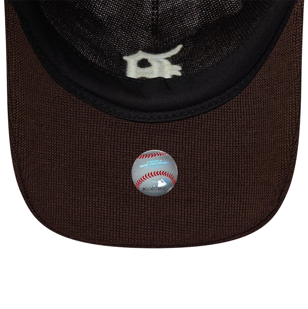 Pictured is this MLB Merino Wool Detroit Tigers 9TWENTY cap in dark brown. 7