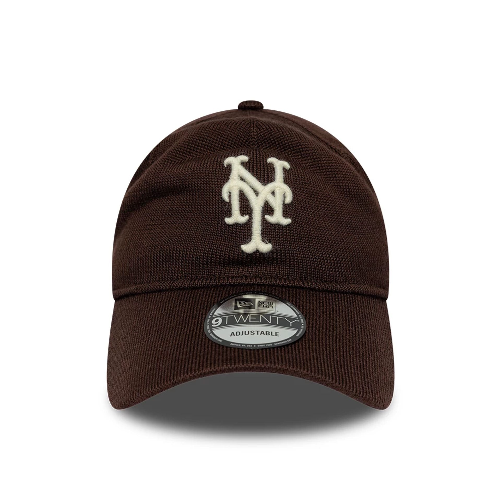 Pictured is this MLB Merino Wool New York Mets 9TWENTY cap in dark brown. 2