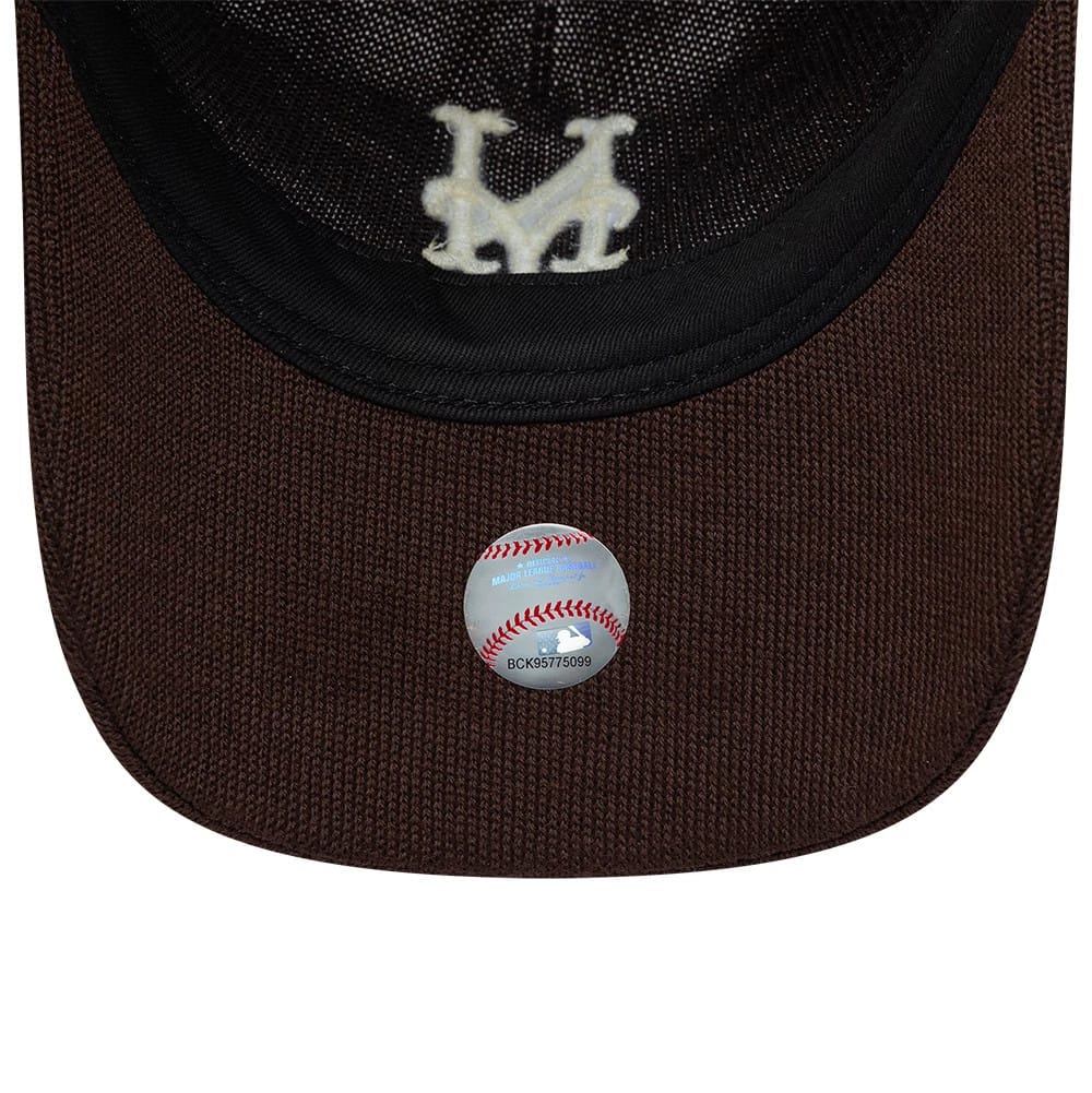Pictured is this MLB Merino Wool New York Mets 9TWENTY cap in dark brown. 7
