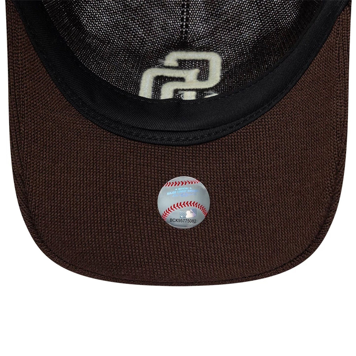 Pictured is this MLB Merino Wool Core San Diego Padres 9TWENTY cap in dark brown. 7