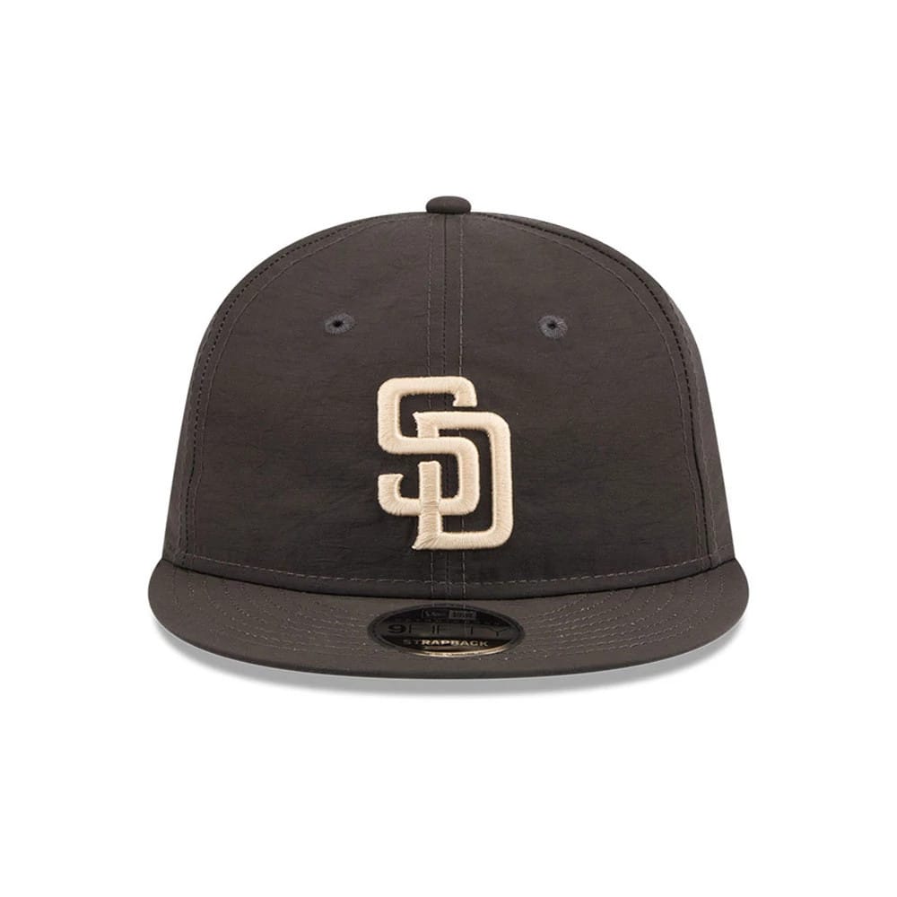 Pictured is this MLB Nylon San Diego Padres Retro Crown 9FIFTY cap in black. 3