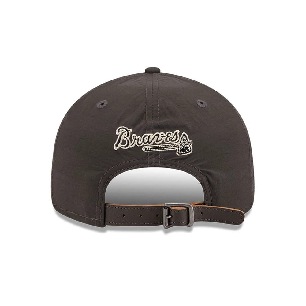Pictured is this MLB Nylon Atlanta Braves Retro Crown 9FIFTY cap in black. 2