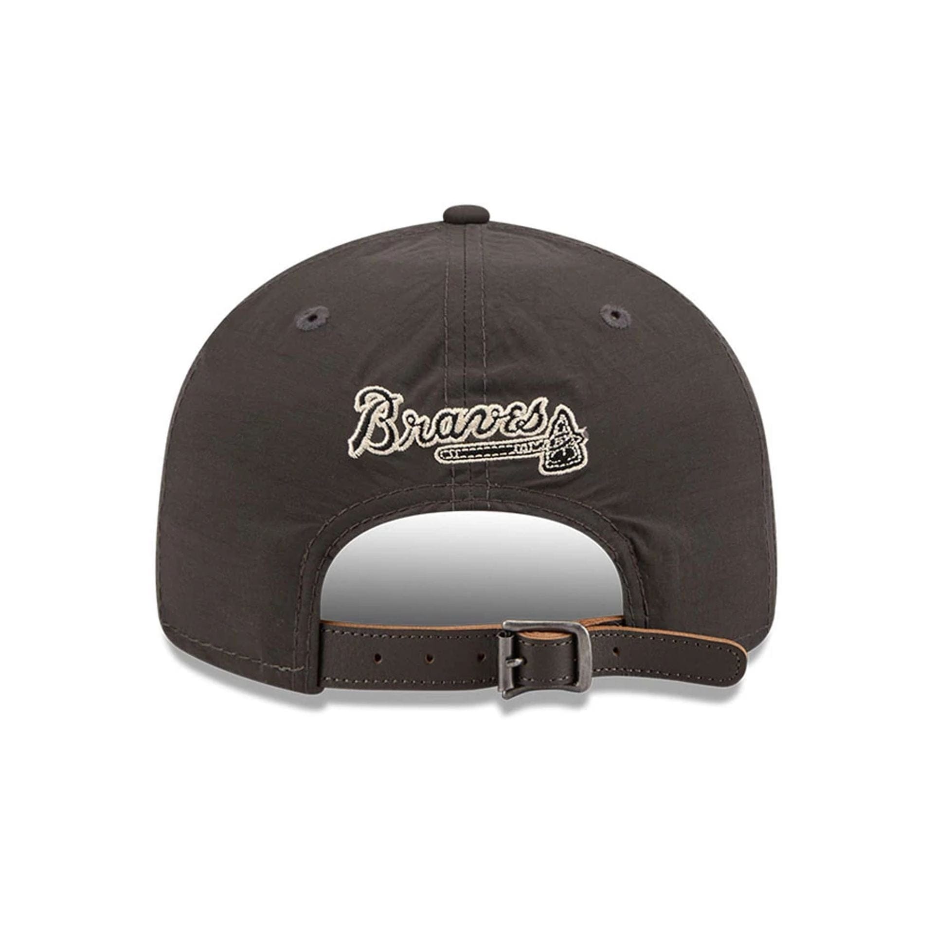 Pictured is this MLB Nylon Atlanta Braves Retro Crown 9FIFTY cap in black. 2