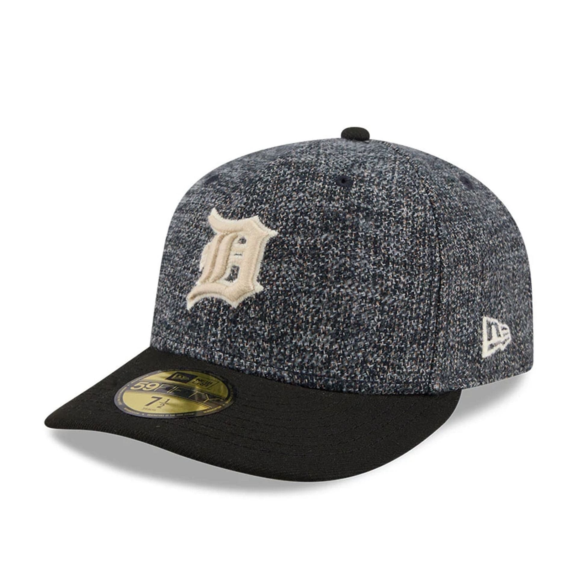 Pictured is this MLB Tweedy Cotton Detroit Tigers 59FIFTY Fitted cap in black. 1