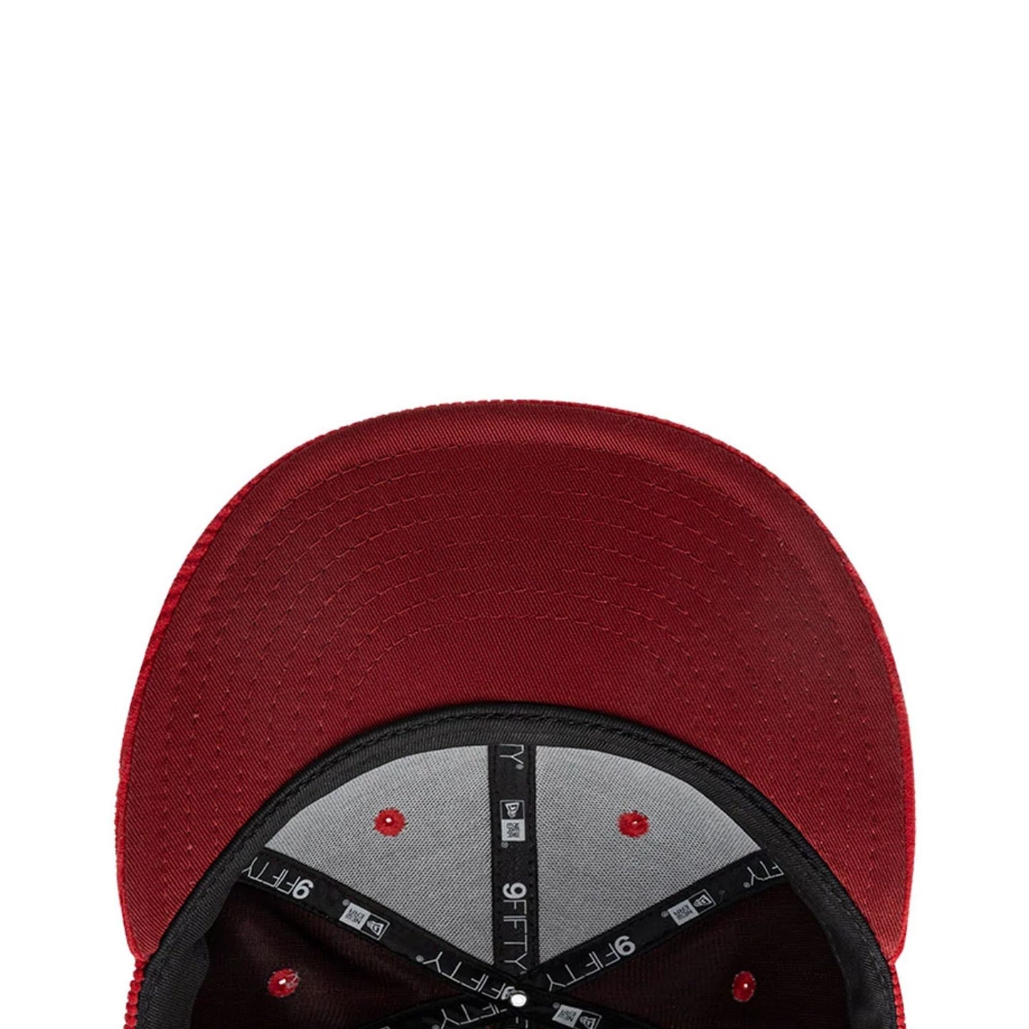 Pictured is this NBA Old English Chicago Bulls 9FIFTY Snapback cap in red. 5