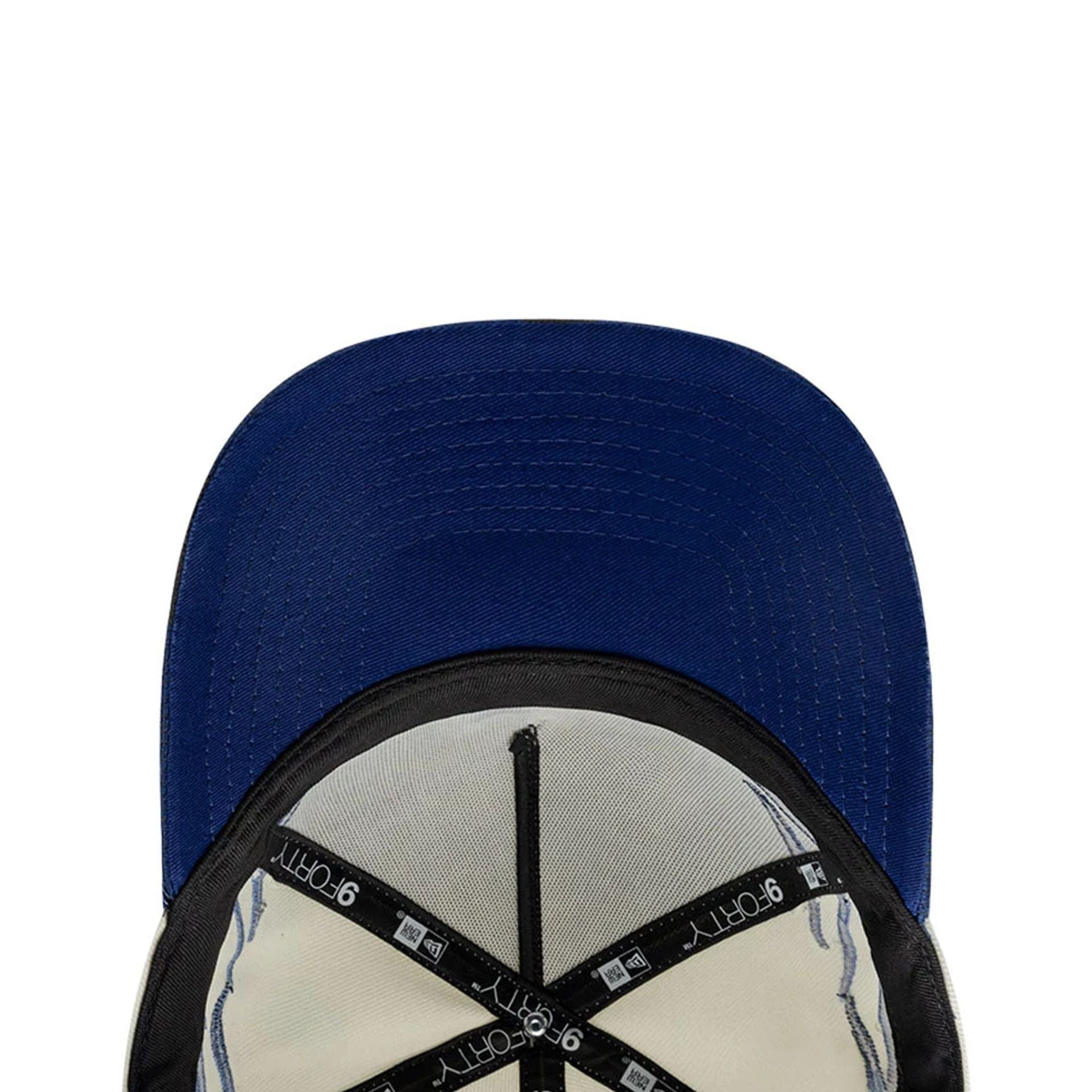 Pictured is this MLB Flame LA Dodgers 9FORTY A-Frame cap in Cream. 2