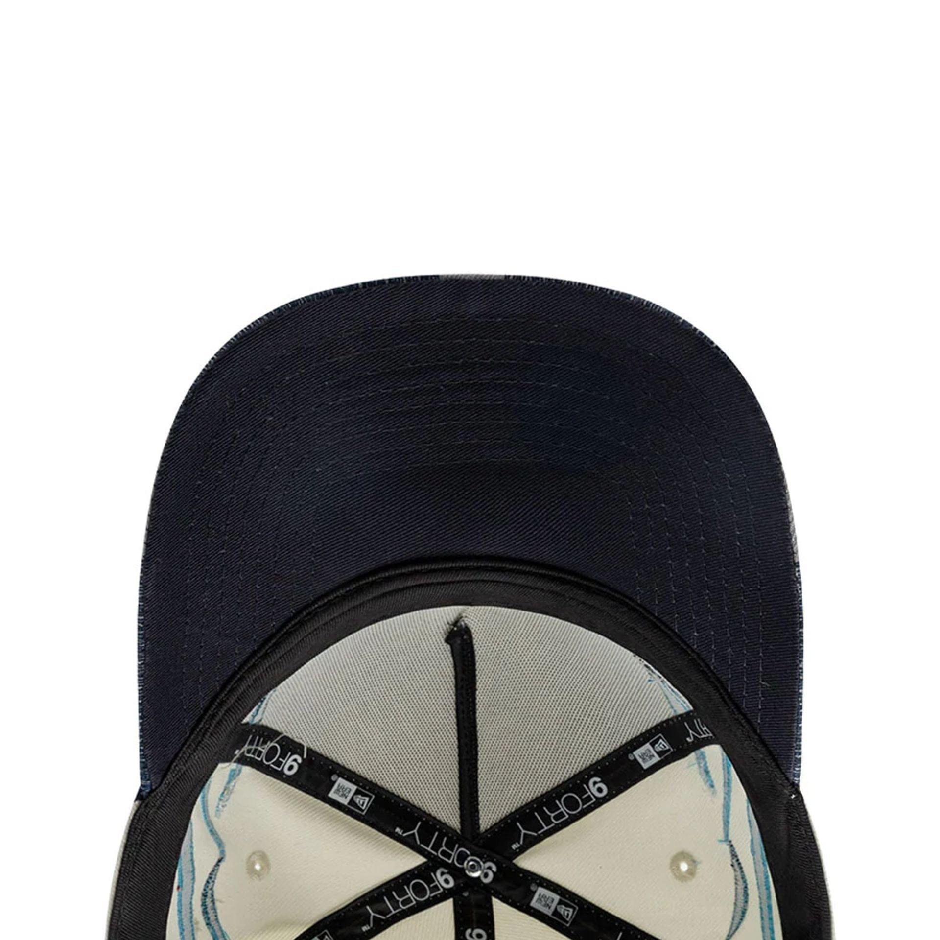 Pictured is this MLB Flame New York Yankees 9FORTY A-Frame cap in Cream. 2