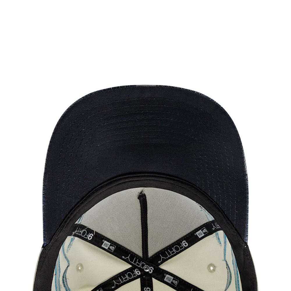 Pictured is this MLB Flame New York Yankees 9FORTY A-Frame cap in Cream. 2