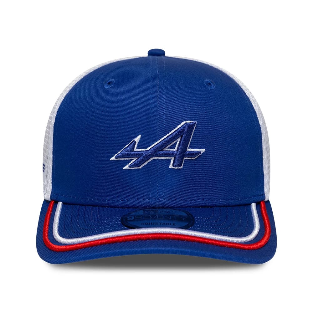 Pictured is this Alpine Racing World Endurance Championship 2025 9SEVENTY Stretch Snap adjustable cap in blue. 2