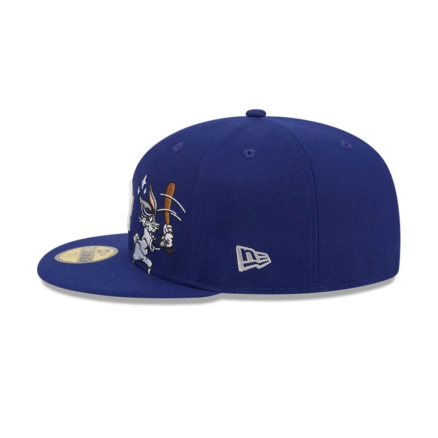 Pictured is this MLB X Looney Tunes Bugs Bunny LA Dodgers 59FIFTY Fitted cap in dark blue. 7