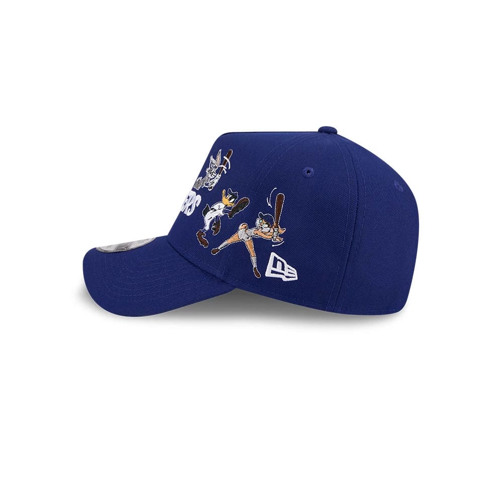 Pictured is this MLB X Looney Tunes LA Dodgers 9FORTY A-Frame Adjustable cap in dark blue. 7