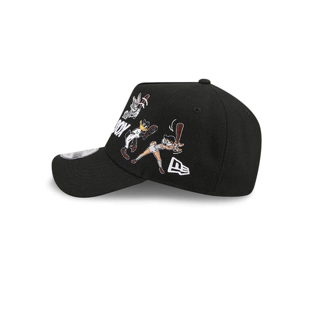 Pictured is this MLB X Looney Tunes Chicago White Sox 9FORTY A-Frame Adjustable cap in black. 7