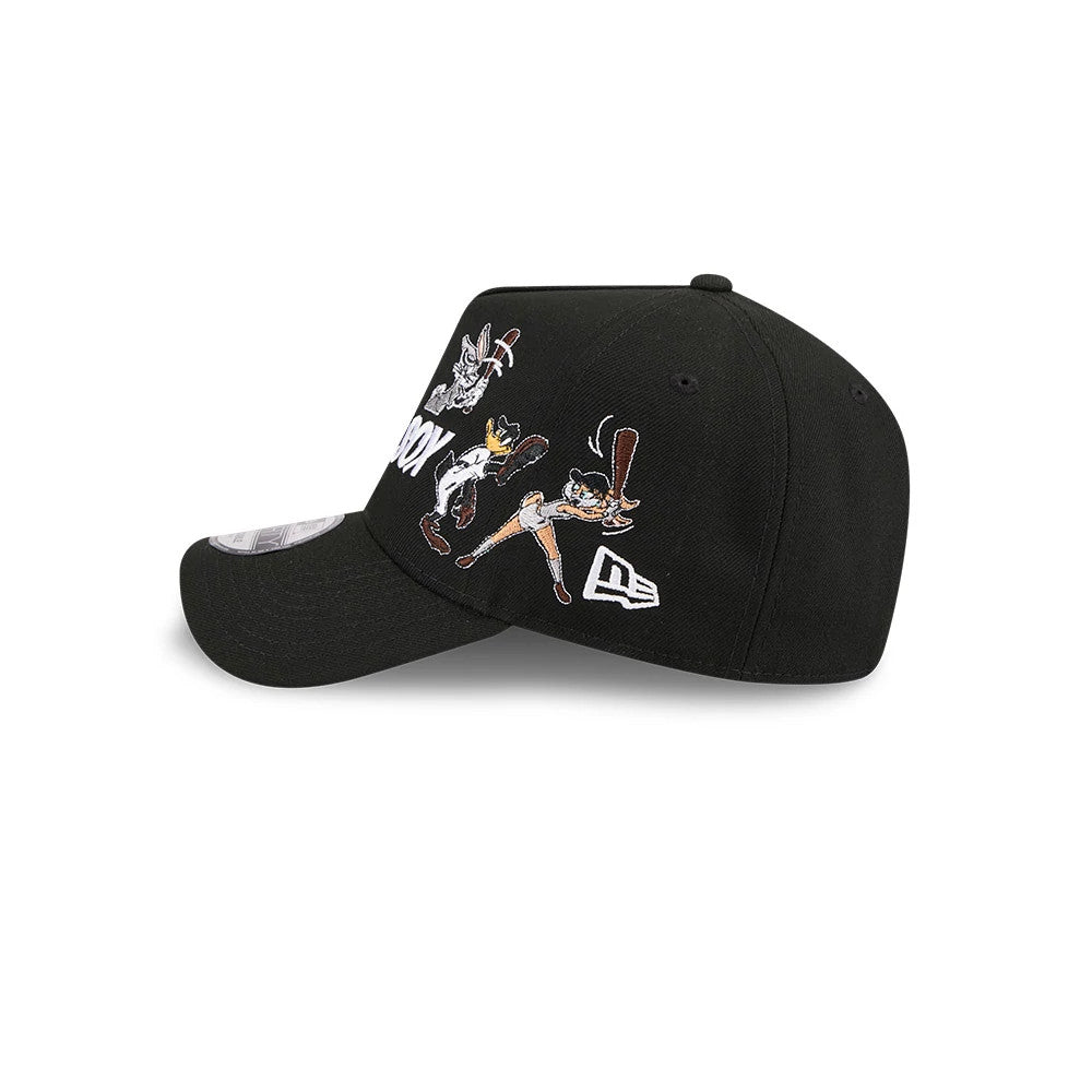 Pictured is this MLB X Looney Tunes Chicago White Sox 9FORTY A-Frame Adjustable cap in black. 7