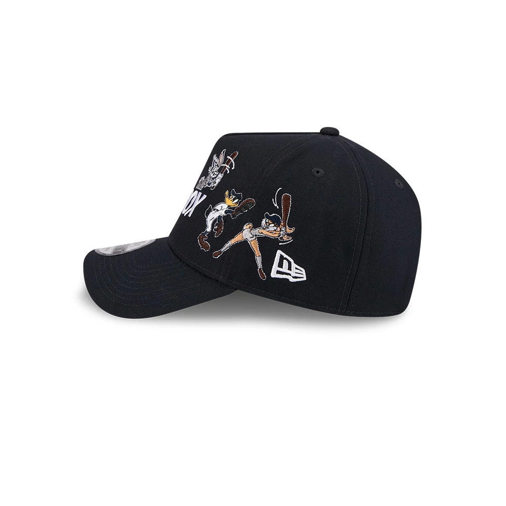 Pictured is this MLB X Looney Tunes Boston Red Sox 9FORTY A-Frame Adjustable cap in navy. 7