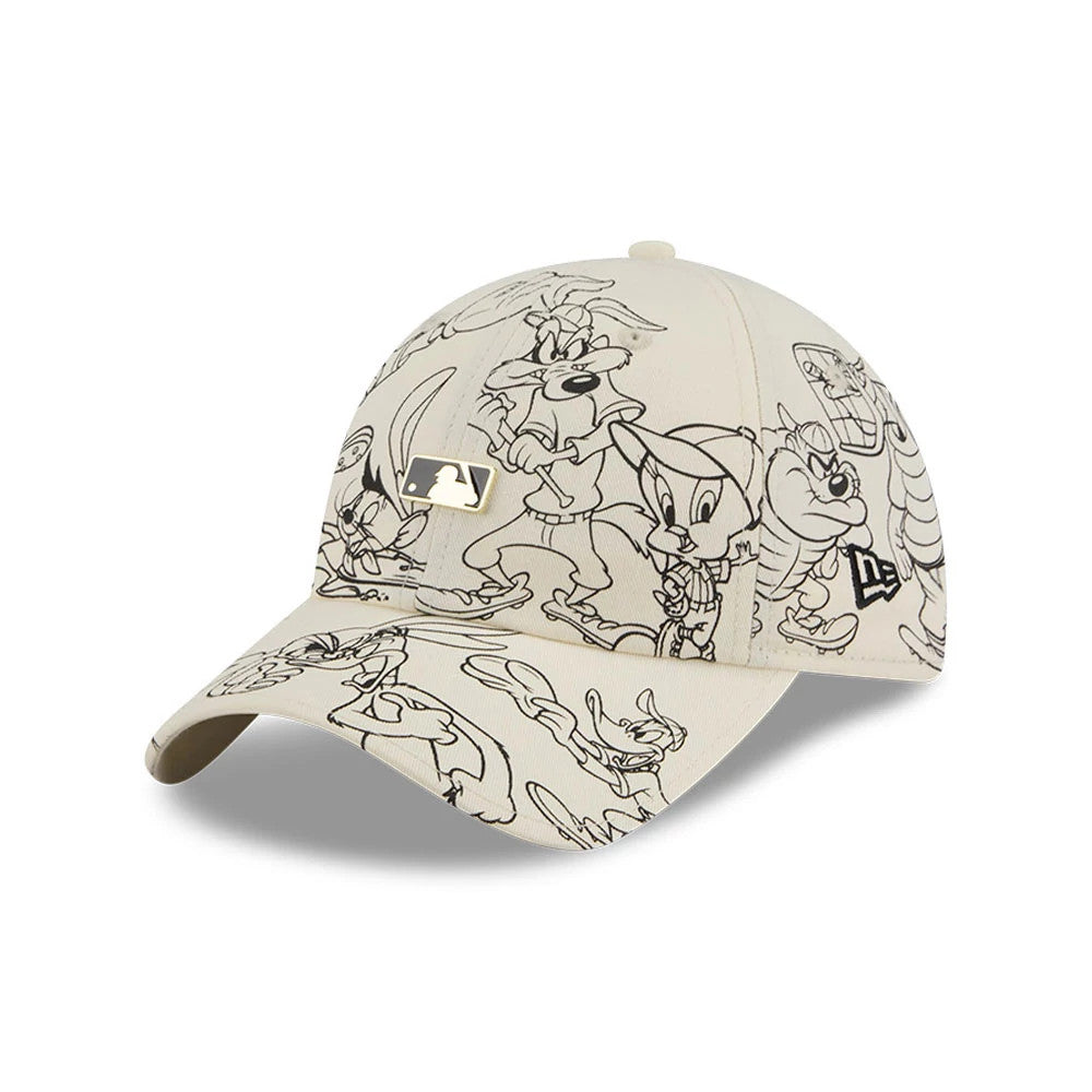 Pictured is this MLB X Looney Tunes MLB Logo Casual Classic Adjustable cap in white. 1