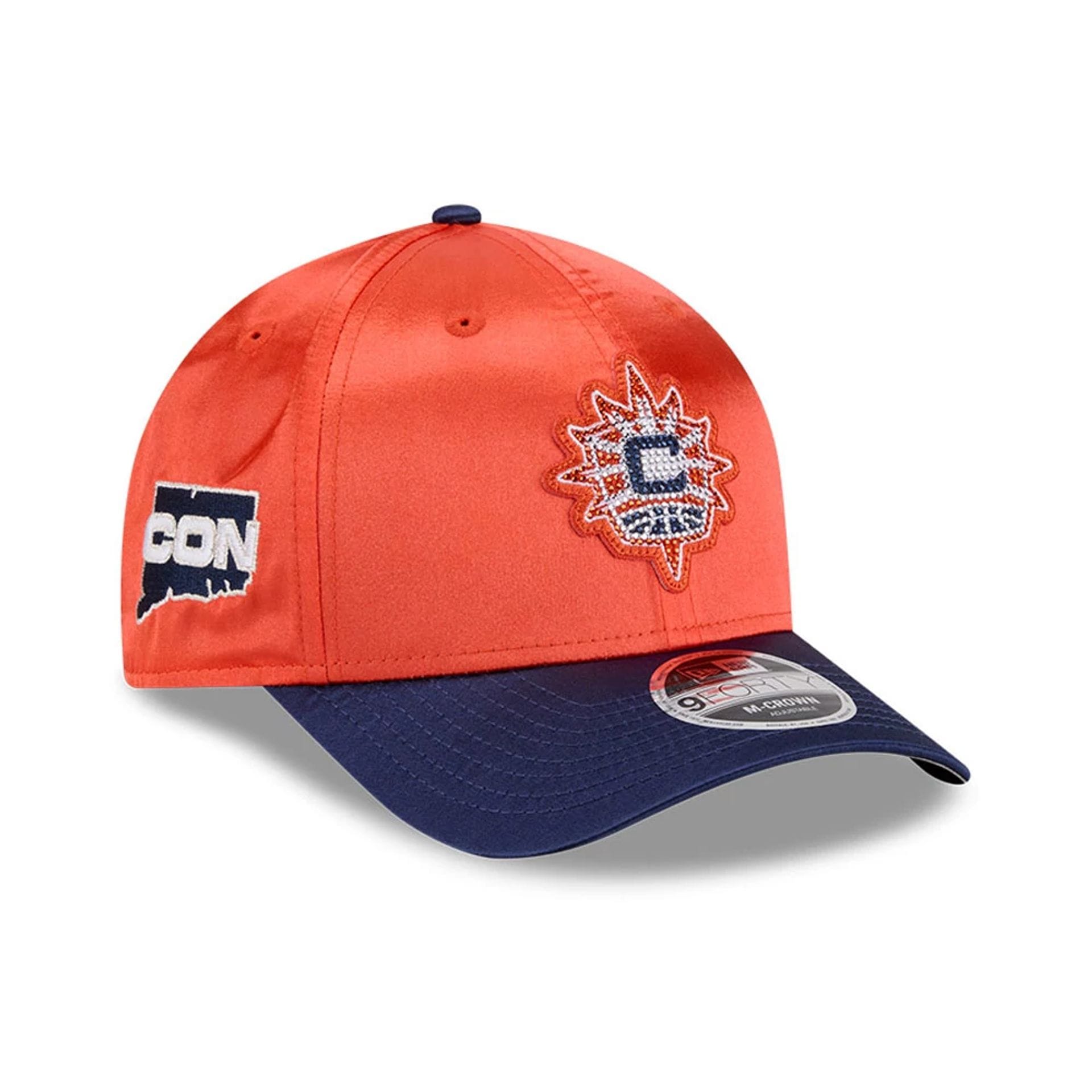 Pictured is this WNBA Draft 2026 Connecticut Sun 9FORTY M-Crown cap in orange. 1