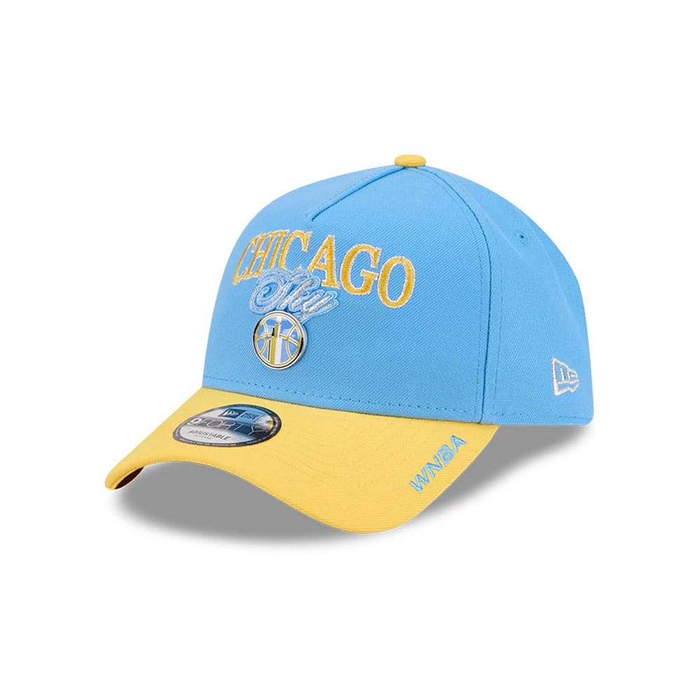 Pictured is this WNBA Tip Off 2026 Chicago Sky 9FORTY A-Frame cap in light blue. 1