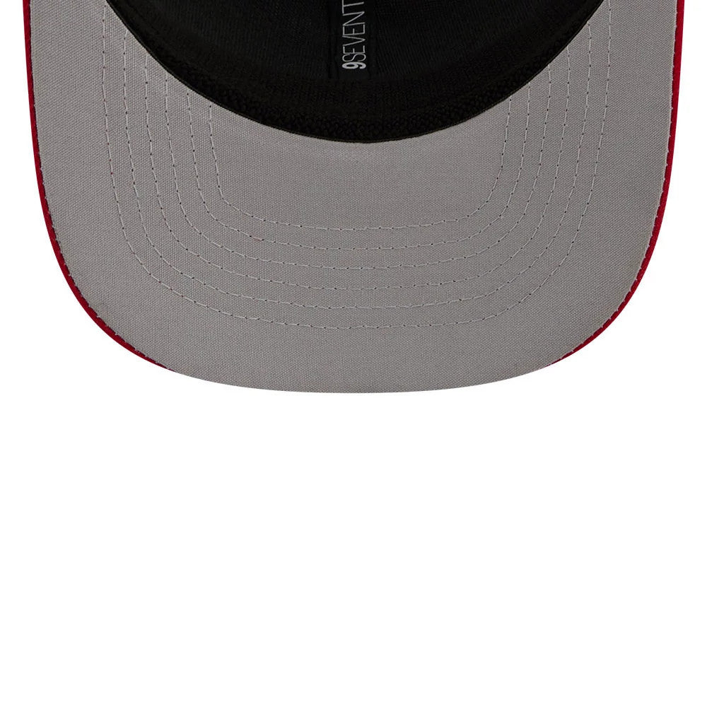 Pictured is this MiLB La Copa 2026 Charlotte Knights 9SEVENTY Stretch Snap cap in Red. 2