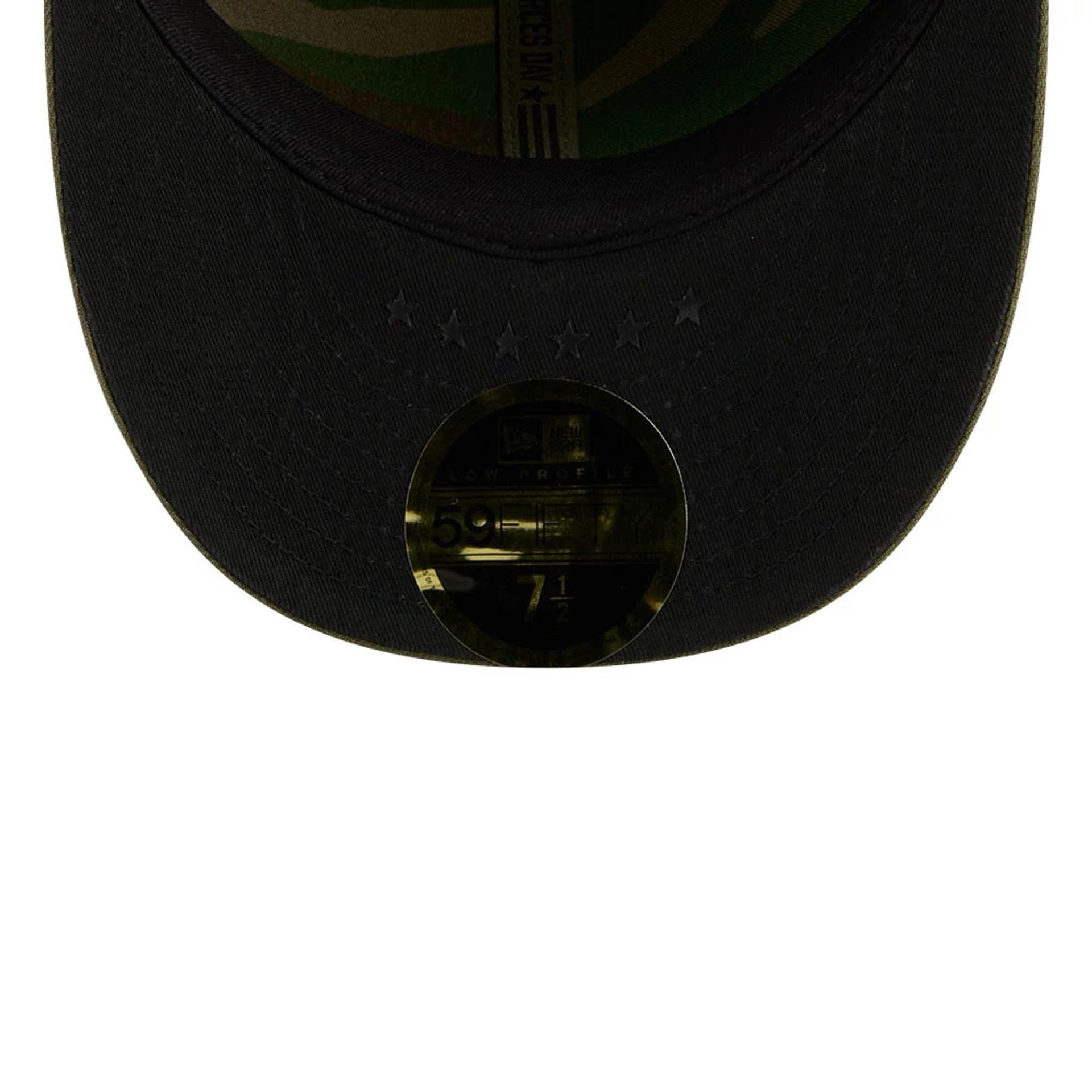 Pictured is this MLB Armed Forces Day 2026 Chicago White Sox Low Profile 59FIFTY Fitted cap in green. 2